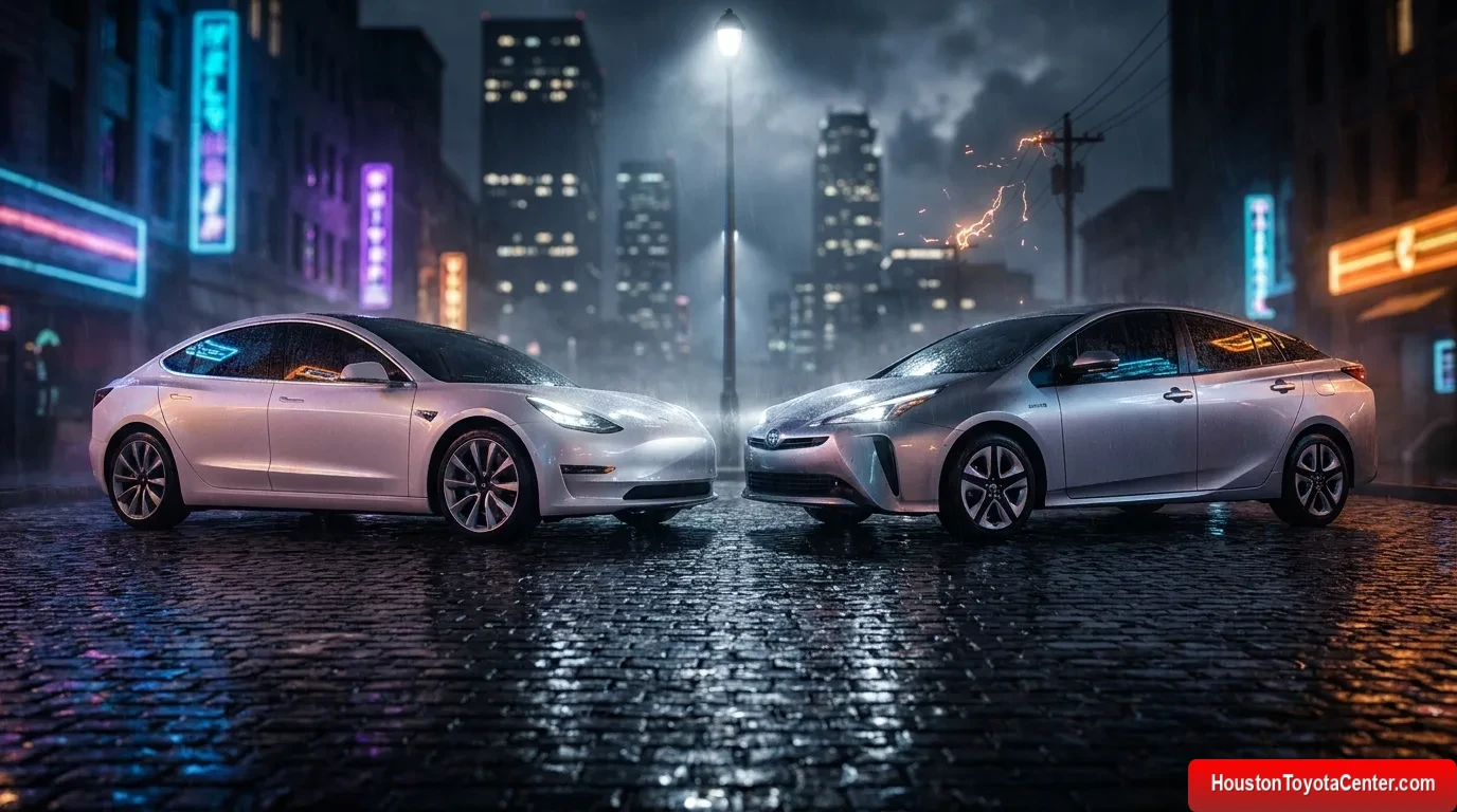 Prius vs. Tesla Model 3